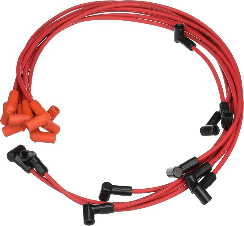 Kit de cabos de vela Quicksilver 816608Q68 vermelho para motores marítimos V8 GM – Conjunto com 8 cabos