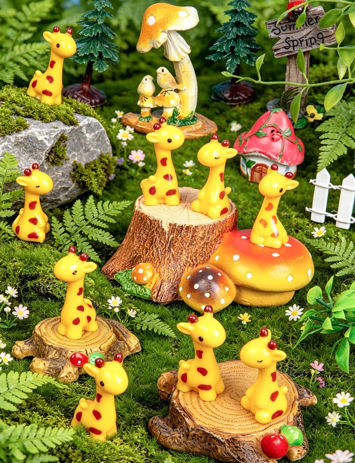 60PCS Mini Resin Giraffe, Miniature Giraffe Animal Figurine (3 Style) image 3