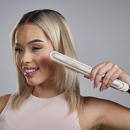Vista 12 de Remington Shine Therapy - Plancha alisadora de pelo de 1 pulgada, plancha plana infundida con aceite de argán y queratina, plancha plana profesional
