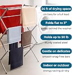 Honey-Can-Do DRY-09065 Collapsible Clothes Drying Rack Steel,White / Siver
