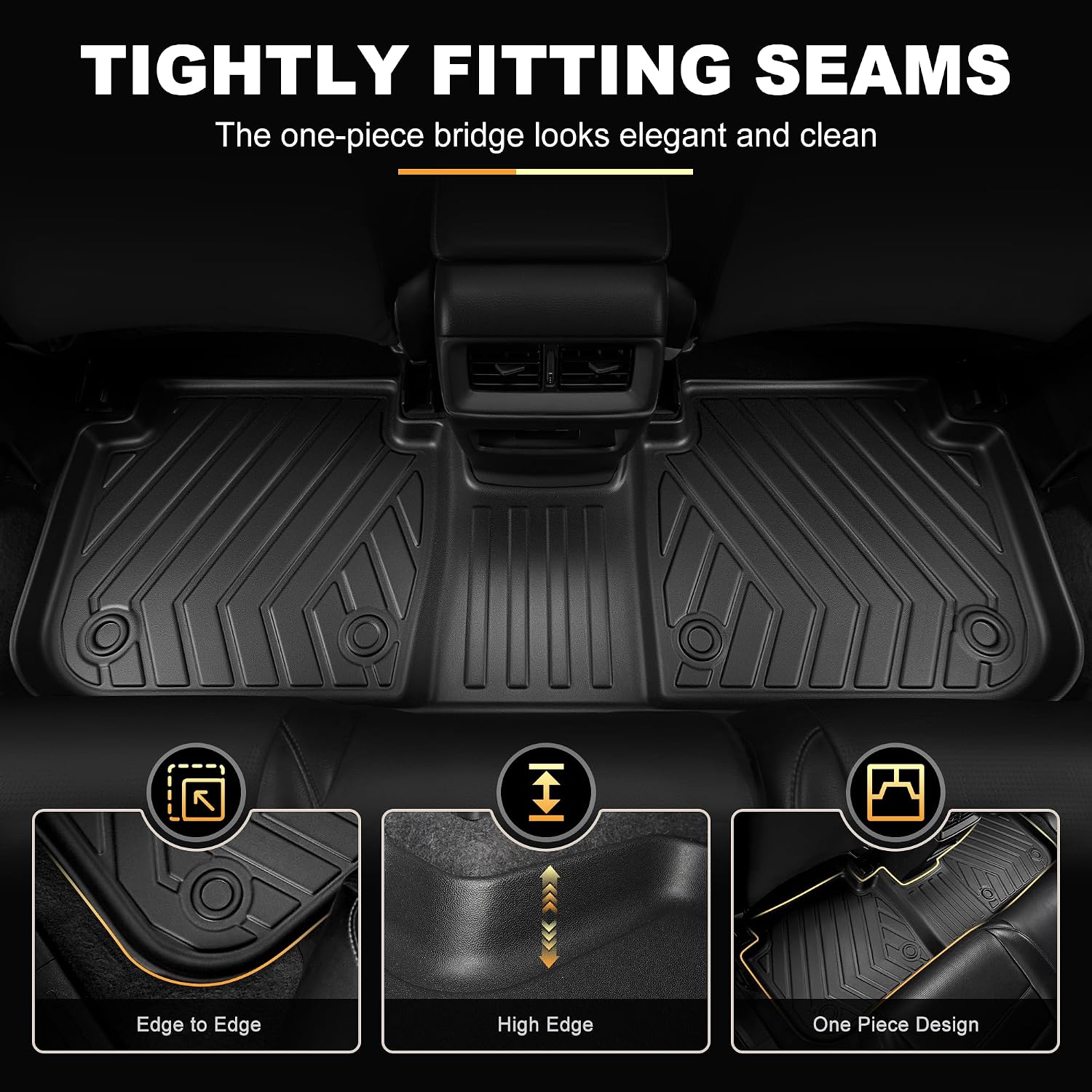 Floor Mats Fit for Honda CRV 2026 2025 2024 2023 (Include Hybrid) - AOMSAZTO 2026 CR-V Cargo Liner with Back Seat Protector - All Weather CRV Floor Liners Trunk Mat Backrest Mats (Fit Upper Deck)