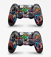 Vista 3 de Superhero Skins para PS4 Playstation 4 - Calcomanías de consola Vinal + juego de 2 controles