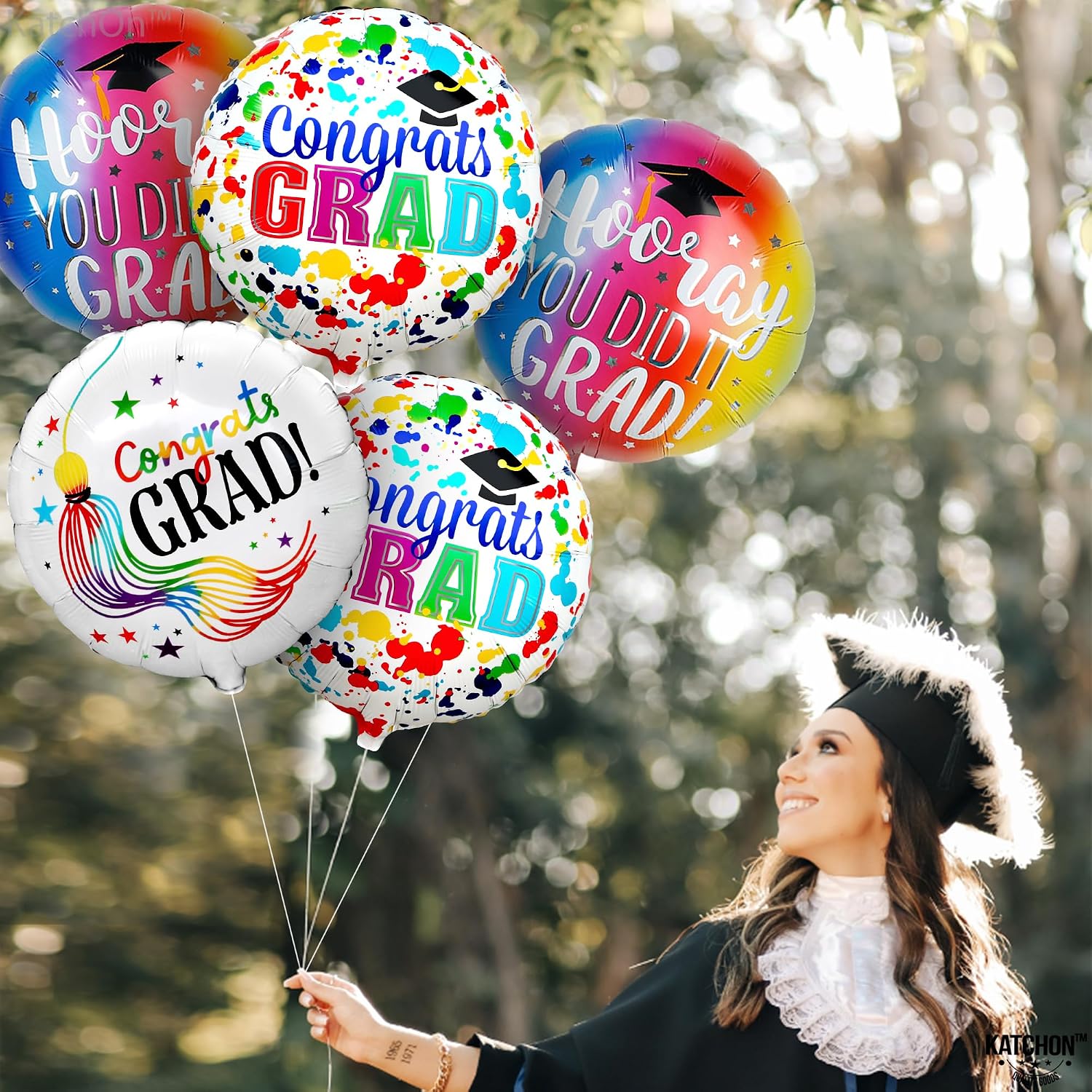 KatchOn, Kindergarten Graduation Balloons Set - 18 Inch, Pack of 6 | You Did it Grad Balloon | Congrats Grad Balloons for Kindergarten Graduation Decorations | Class of 2025 for Party Decorations