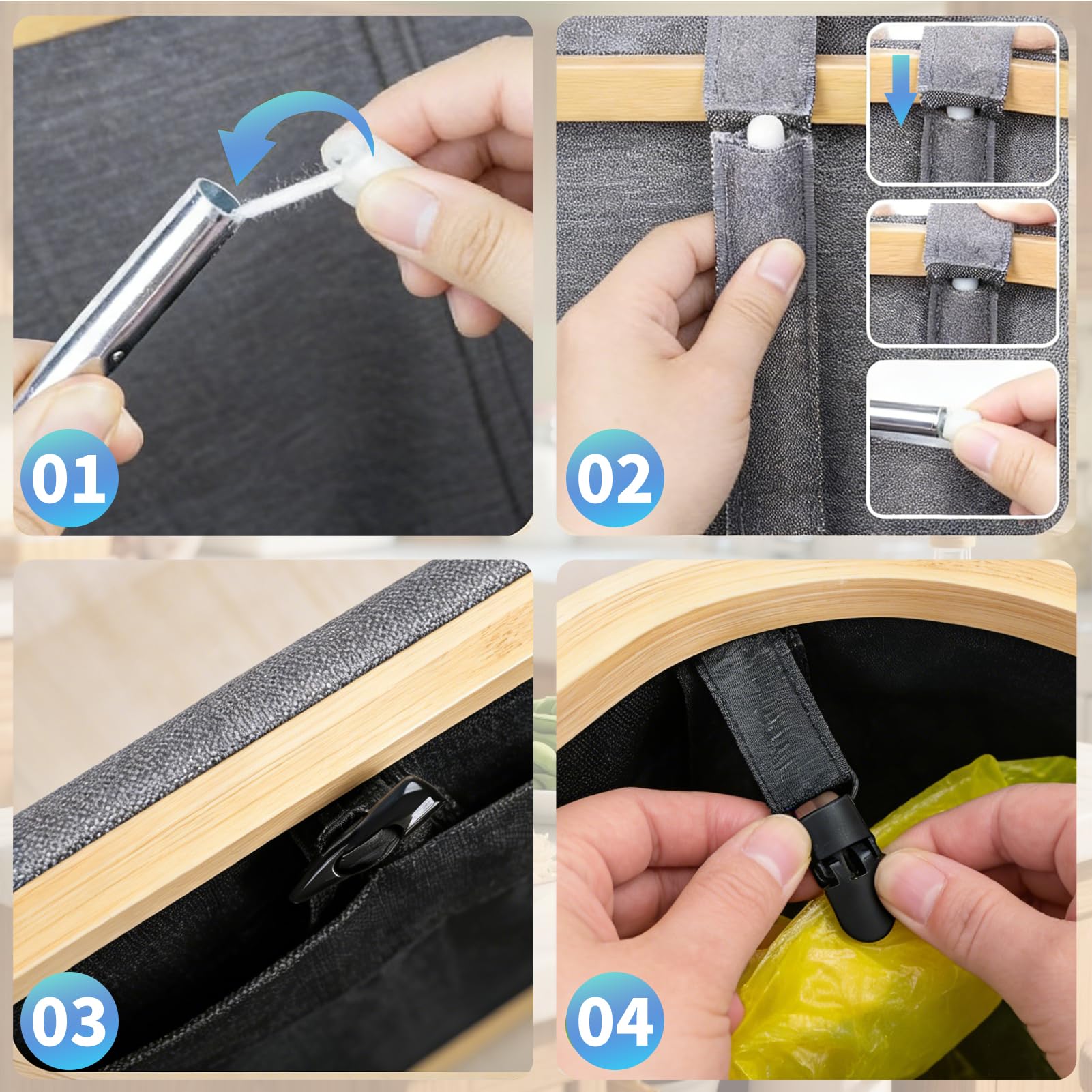 Gelber Sack Ständer 160L, 2-in-1 Pfandflaschen Sammelbehälter mit Deckel, 2 Fächer Mülleimer für 60–120L Gelbe Säcke, Müllsystem für Küche & Haushalt