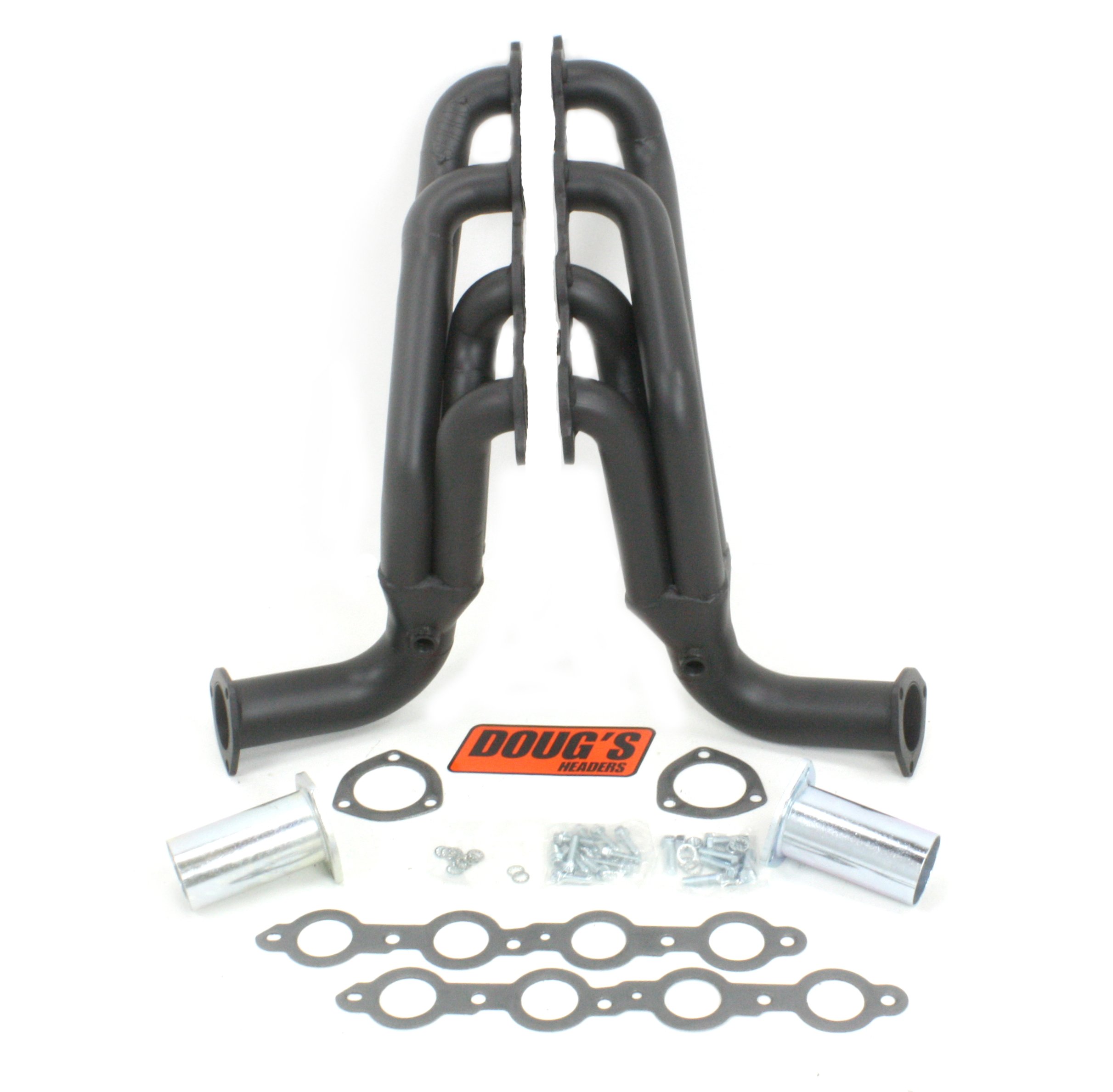 Doug's Headers D3343-B 1 3/4" 4-Tube Shorty Header LS1-LS6 Swap High-Temp Black Coating, 1 Pack
