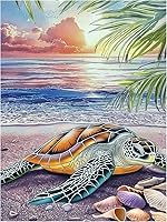 Vista 20 de DOTZSO Beach Diamond Painting Kits for Adults, Easy DIY 5D Round Full Drill Diamond Art kit Diamond Dot Crystal Gem Art and Craft for Beginners Home