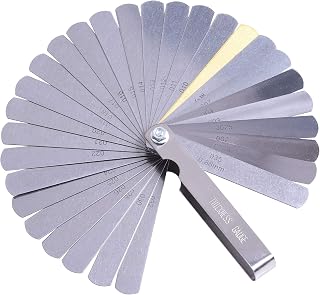 Kinstecks Feeler Gauge 32 Blades Stainless Steel Feeler Gauge Measuring Tool Foldable Dual Marked Metric and Imperial for Measuring Gap Width