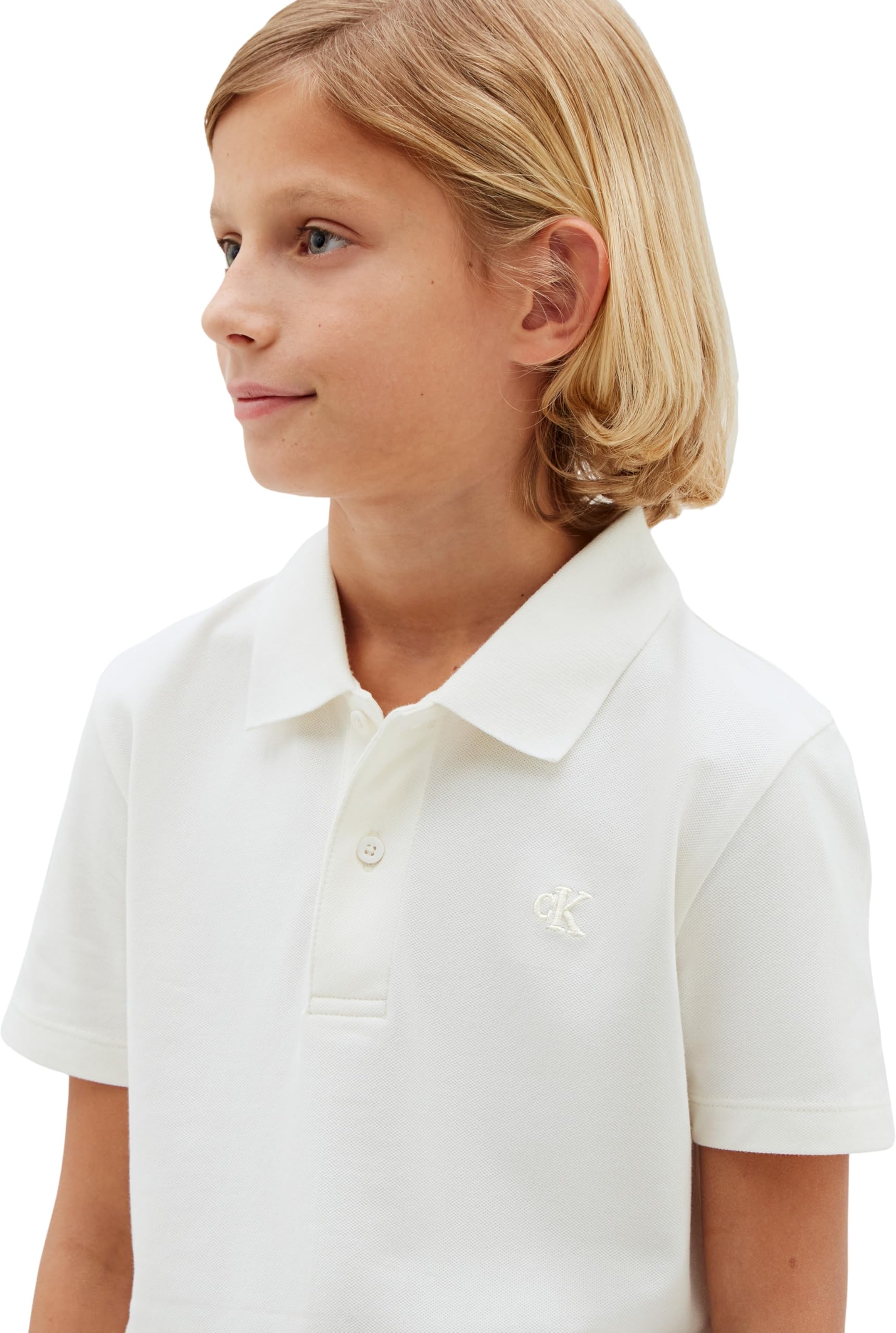 Calvin Klein Solid Pique Polo SS Lvcktjb13b Polo S/S Bambini e Ragazzi
