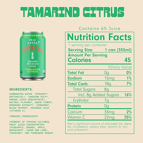 Miniatura 53 de De La Calle Tepache - Lima de pomelo - Soda mexicana moderna - Bebida espumosa de piña fermentada artesanal - Orgánica certificada, rica