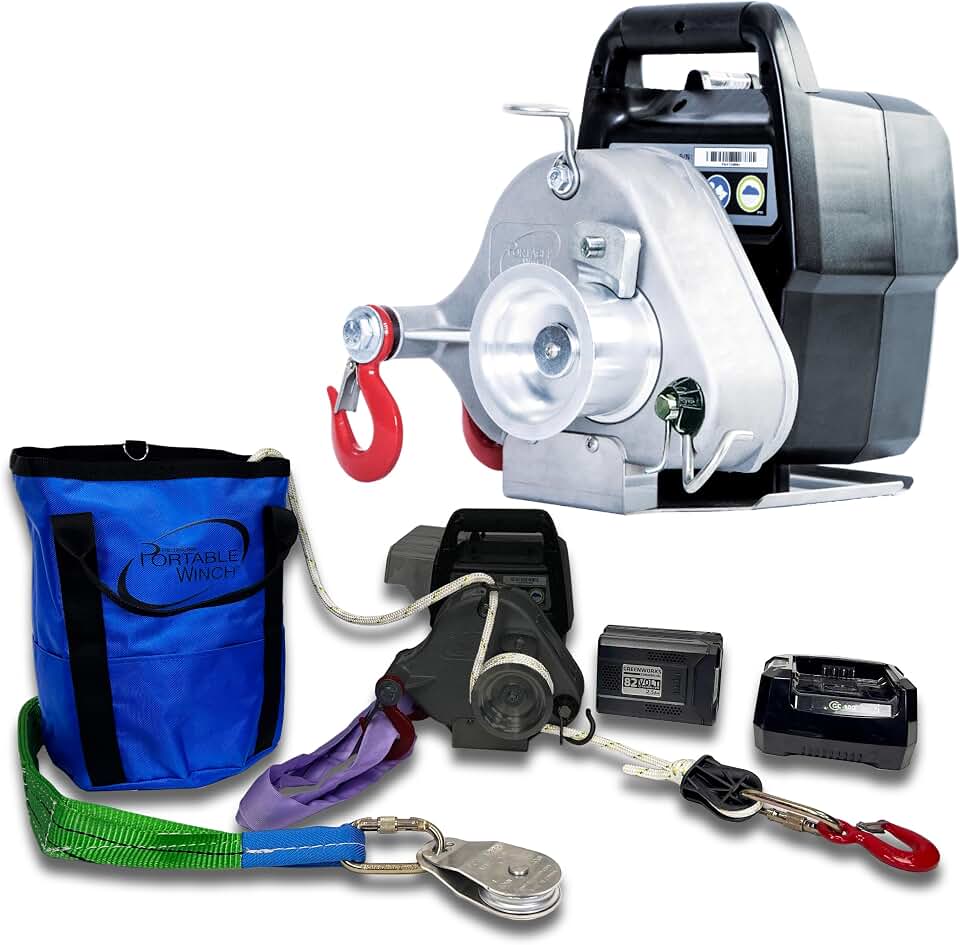 Portable Winch Gas/Battery Capstan Power Rigging Tool for Heavy Pulling