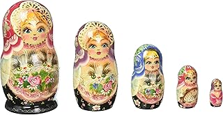 Kitty Cats 5-Nest Matreshka Nesting Dolls Set - 120059 by G.DeBrekht