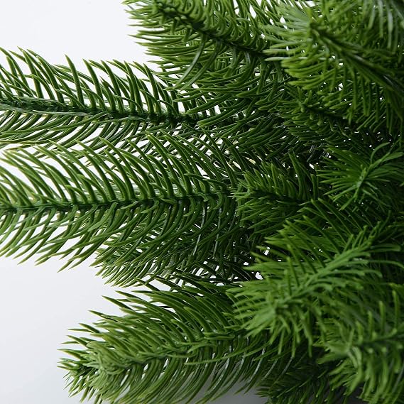 60pcs Artificial Pine Branches Green Leaves Needle Garland Christmas Pine Needles Faux Pine Picks Xmas Plastic Pine Tree Branches Fake Greenery for DIY Craft Wreath Christmas Home Decor