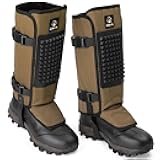 Kalkal Snake Gaiters, 1200D Waterproof Snake Chaps Snake Gaiters for Men Women, Adjustable Snake Bite Protection Snake Guards for Legs Men, Snake Proof Gaiters for Hiking Hunting