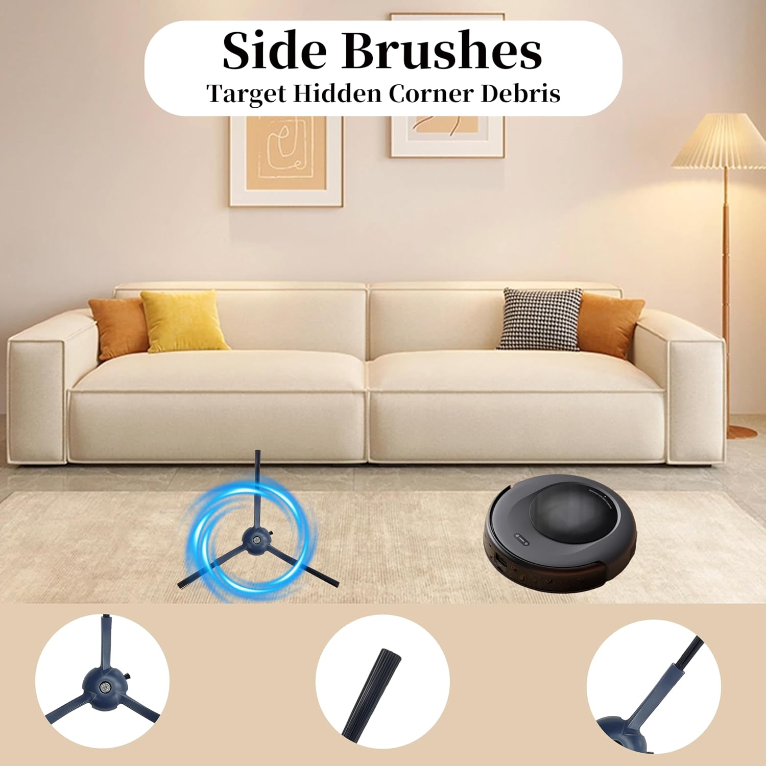 32 Pack C20 Omni Replacement Parts Accessories for Eufy C20 Omni Robot Vacuums kit,2 Roller Brush,6 Side Brushes,6 HEPA Filters,8 Dust Bags 8 Mop Pads and 2 Tools C20 Omni Semi-Annual Replacement Kits