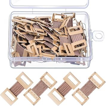 50 Pcs Elastic Bandage Clips with Stretch Metal Clasps Storage Box | Replacement Wrap Clips, Fits Most Stretch Bandages, Spring Metal, Clear Box Included