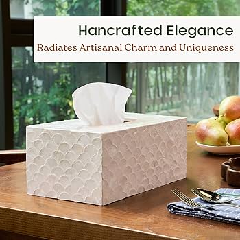 Amazon.com: CHI AN HOME Rectangular Capiz Tissue Box Cover
