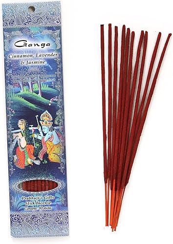 Miniatura 2 de Prabhuji's Gifts Ganga - Varillas de incienso espiritual enrolladas a mano, varillas aromáticas, para meditación, yoga, relajación e incienso de