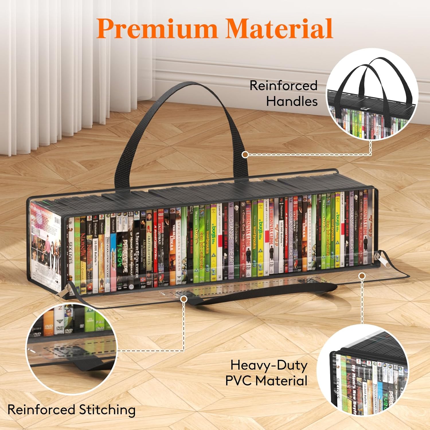 Lifewit Extral Large CD Organizers 2 Pcs and Large CD Storage Bags 6 Pcs