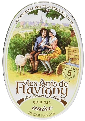 Abbaye de Flavigny - Gotas de anís ovaladas tradicionales, 1.8 onzas, una