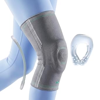 OPPO 2320 Knee Compression Sleeve with Gel Pad & Side Stabilizers, Gray, XX-Large, 1 Pack