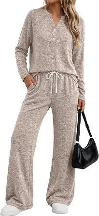 LILLUSORY Women's 2-Piece Lounge Sets Fall Outfits Airport Travel Sweatsuits