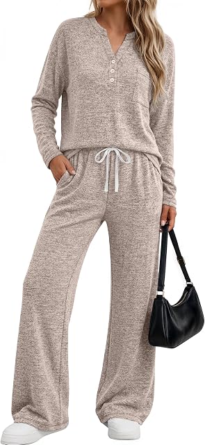 LILLUSORY Womens 2 Piece Lounge Sets Fall Outfits Airport Travel Sweatsuits | Comfy Sweat Set, Cute Matching P
