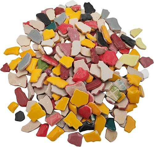 Miniatura 4 de Azulejos de mosaico de cerámica irregulares de color aleatorio de 1.1 libras, para hacer bricolaje, creativos, para platos de bricolaje, macetas,