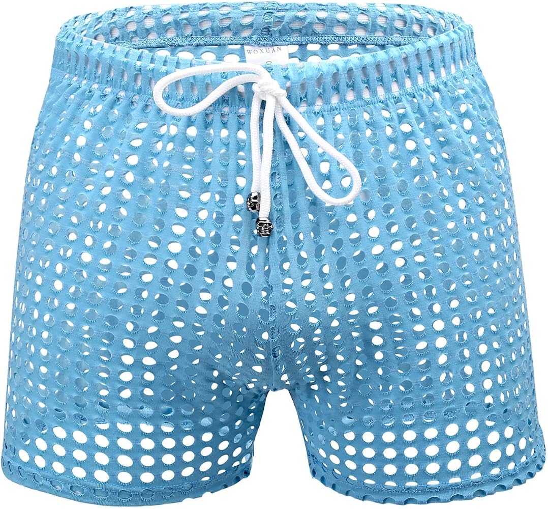 Herren Badeshorts Durchsichtig & Schnelltrocknend – Mesh-Boxershorts Für Strand, Pool & Schwimmen