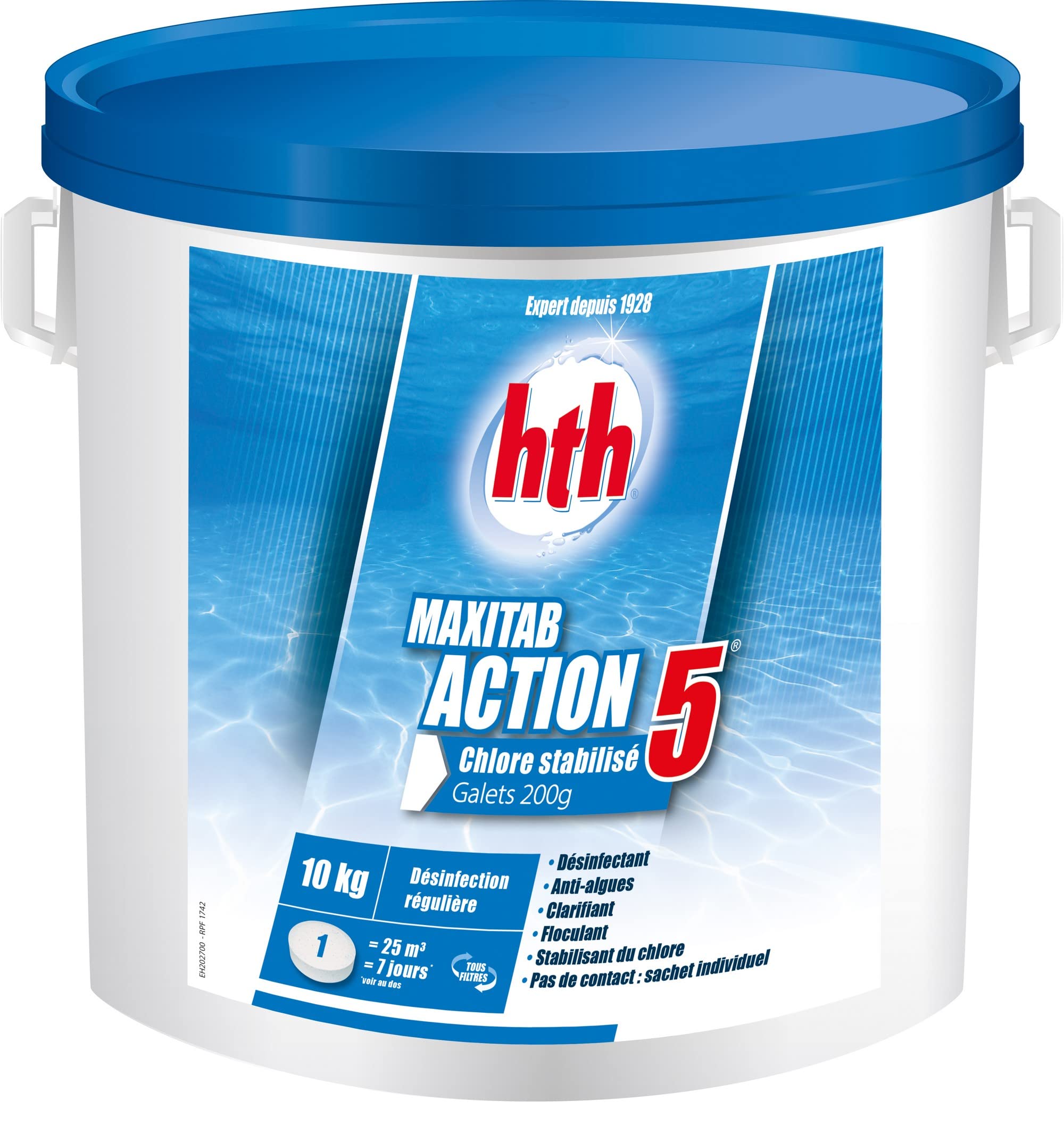 HTH Maxitab Action 5 - Galets de Chlore stabilisé 10kg