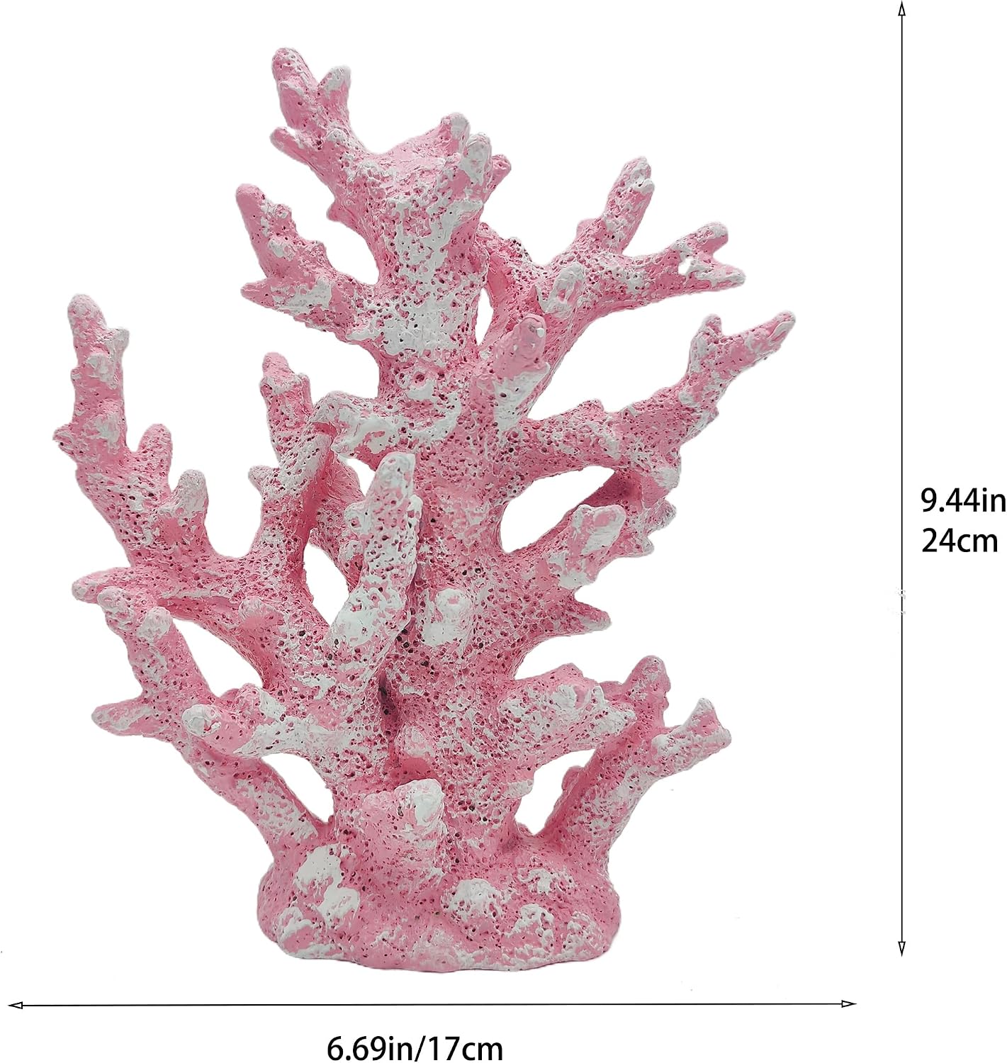 Etlemonde Coastal Beach Pink Coral Reef Statue Home Decor image 3