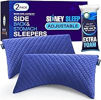 Vista 22 de Sidney Sleep Almohada para personas que duermen de lado y de espalda, comodidad para el dolor de cuello y hombros, relleno de espuma viscoelástica