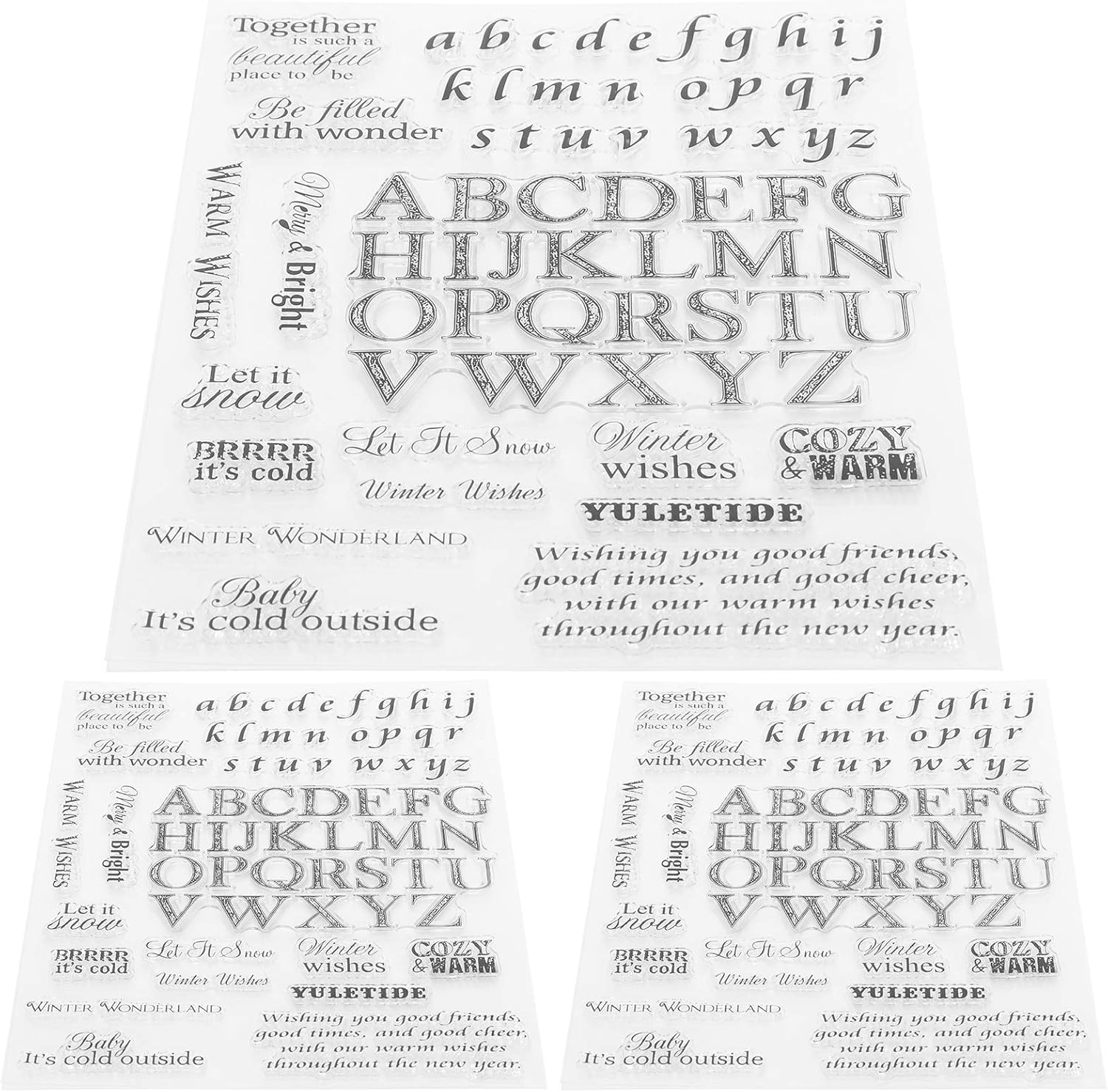 Amazon.de 3Pcs Clear English Alphabet Stamps, Transparente TPR