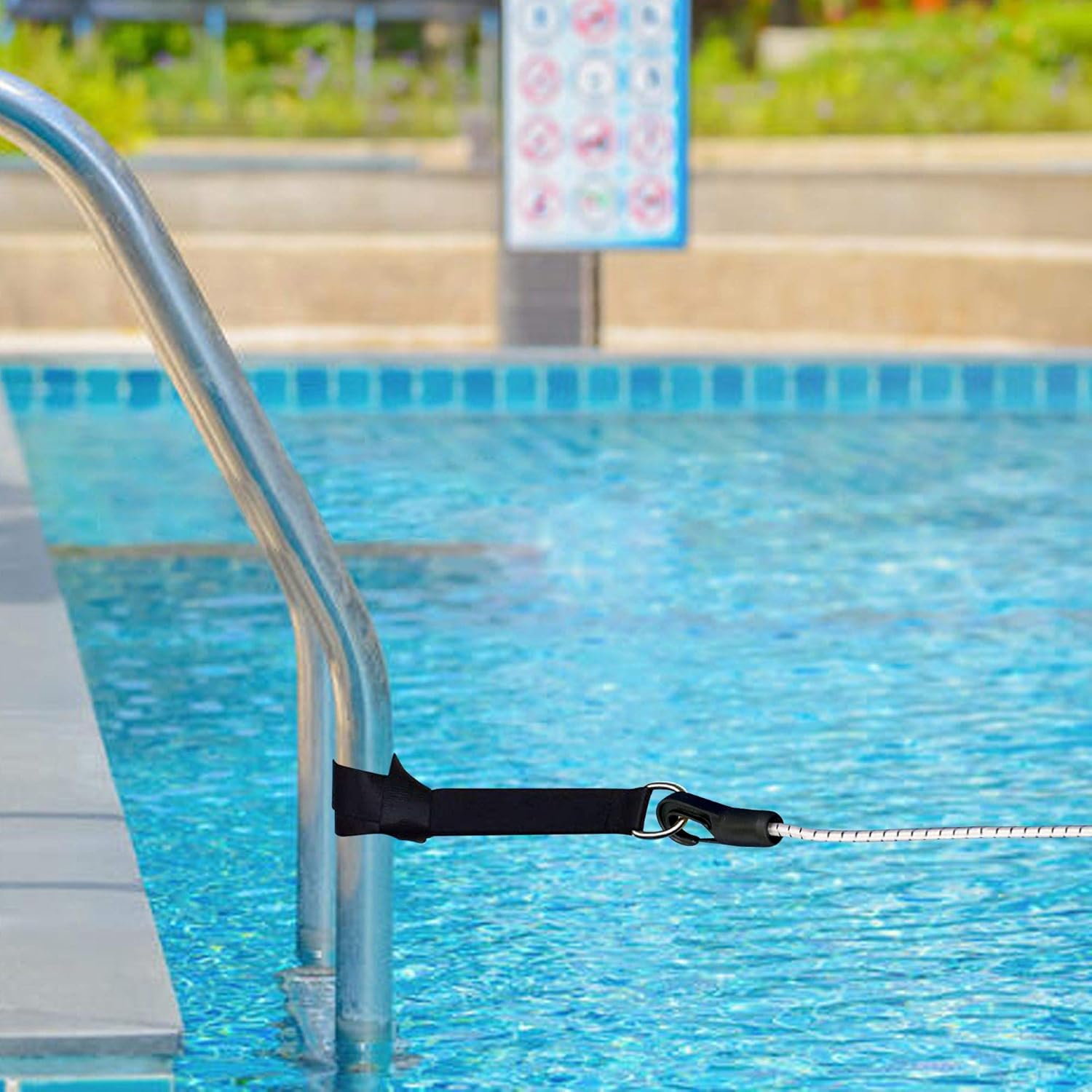 Water Gear Water Runner Hitch - Holds You In Place - Deep Water Tether Swimming Bungee Cord 51-inch - Stationary Swimmer Resistance Leash Rope : Sports & Outdoors