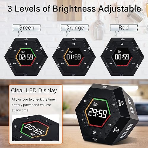 Miniatura 3 de Pomodoro - Temporizador de productividad, cubo de temporizador de productividad, 3, 5, 15, 30, 45, temporizador inteligente preestablecido de cuenta