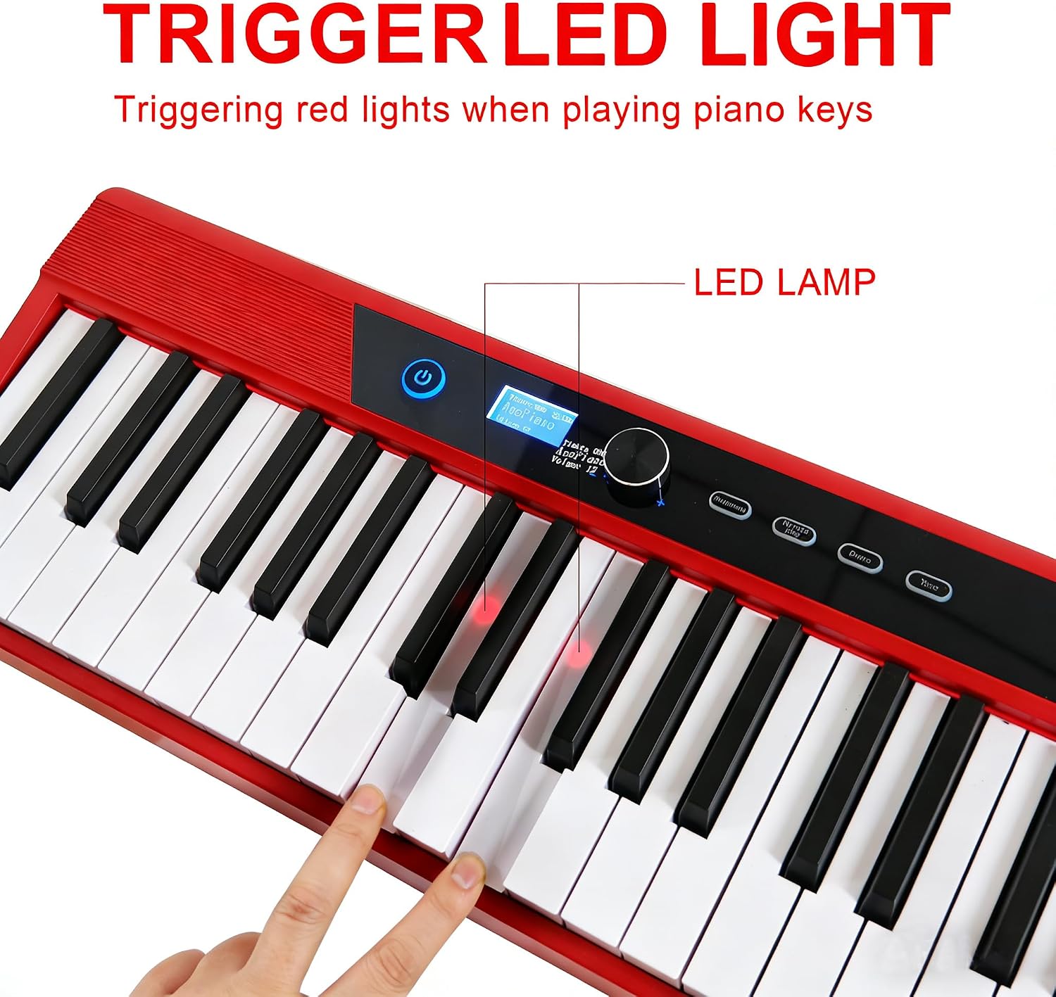 Coolmusic Beginner Digital Piano 88 Key Semi-Weighted Keyboard, Portable Electric Piano with Sustain Pedal, Power Supply thumbnail
