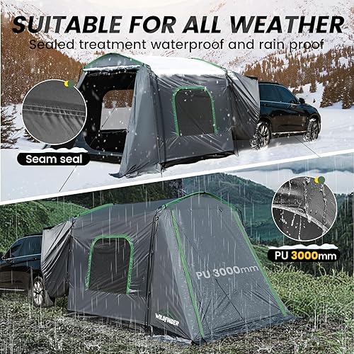 Miniatura 4 de SUV Tent, Rectangle Car Tent for Family, Waterproof & Windproof for Car Camping, Large Camping Tents with Storage Bag, SUV, Van, Jeep