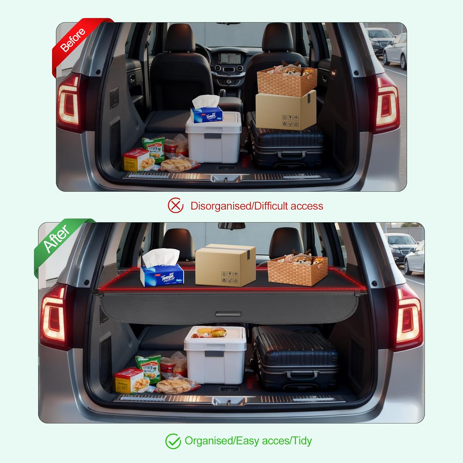 Cargo Cover for Honda CRV 2023 2024 2025 2026 Car Accessories，Trunk Cover Anti Peeping Sunshade Retractable Safety Cover for CR-V 2026 2025 2024 2023 Cargo Cover (Carbon Fiber Texture)