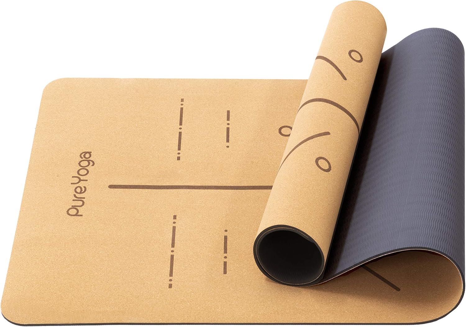 Pure Yoga Esterilla de Yoga de Corcho Extremadamente Antideslizante
