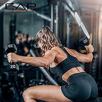 Vista 13 de CAP Barbell Mancuerna hexagonal de hierro fundido Múltiples opciones Negro