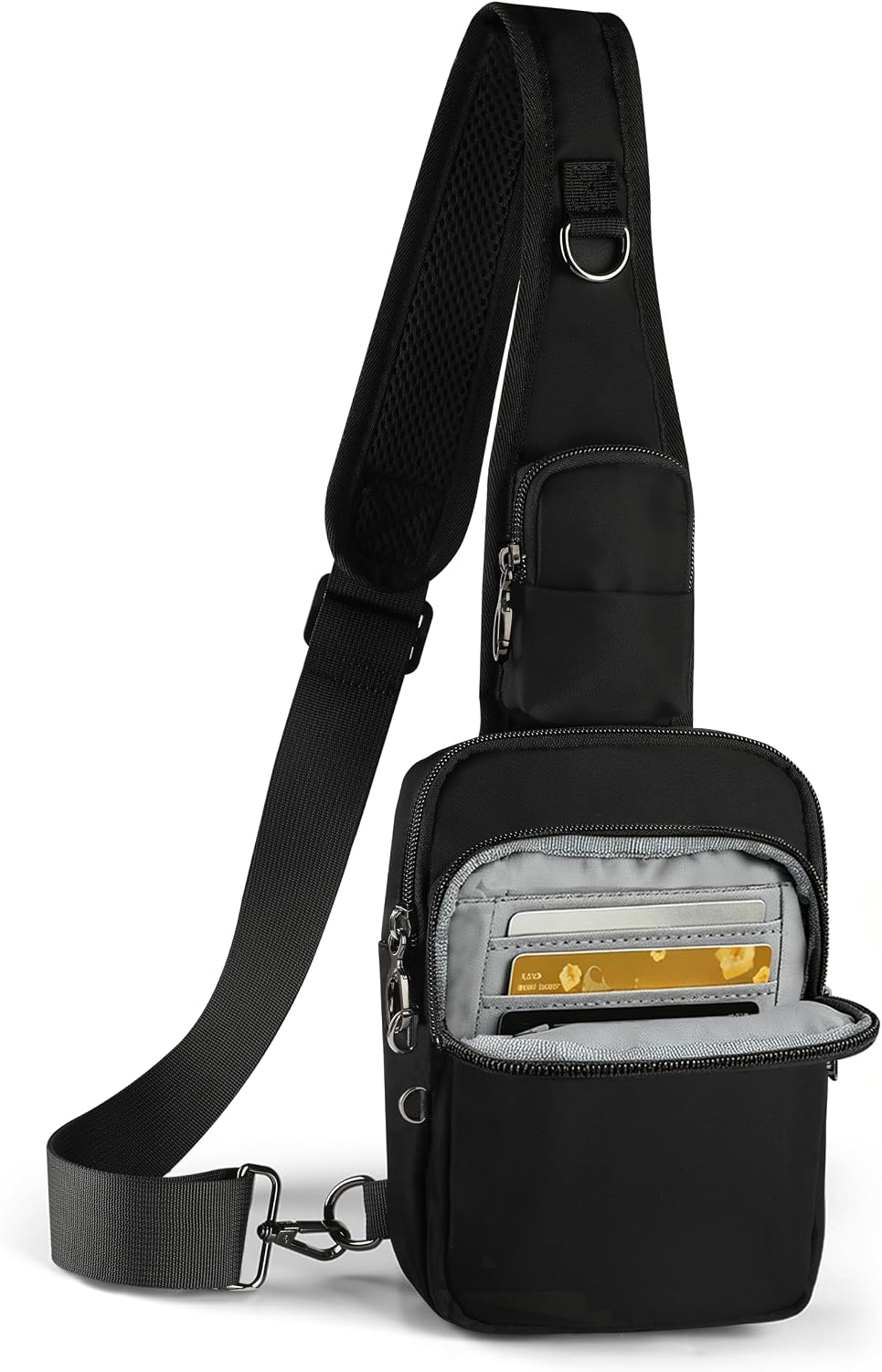 Sling Bag, Crossbody Bag with Anti-theft Zipper,RFID Blocking for Men Women