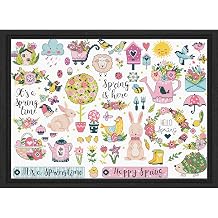 Letistitch Spring Sampler Kit & Frame Counted Cross-Stitch Kit