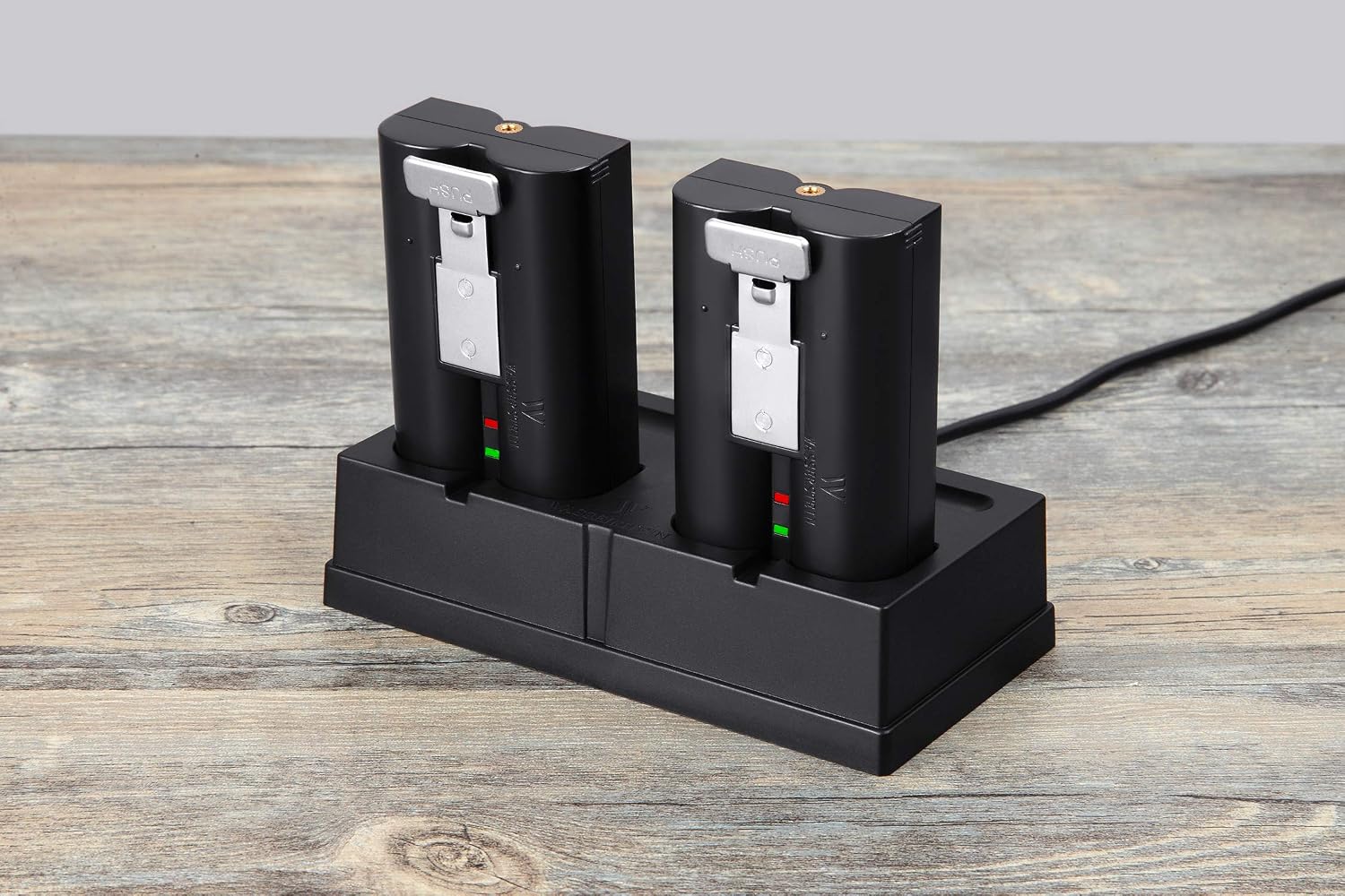 Wasserstein Charging Station & Rechargeable Batteries (2-Pack) Compatible with Ring Spotlight Cam, Video Doorbell 2, Stick Up Cam HD & Door View Cam