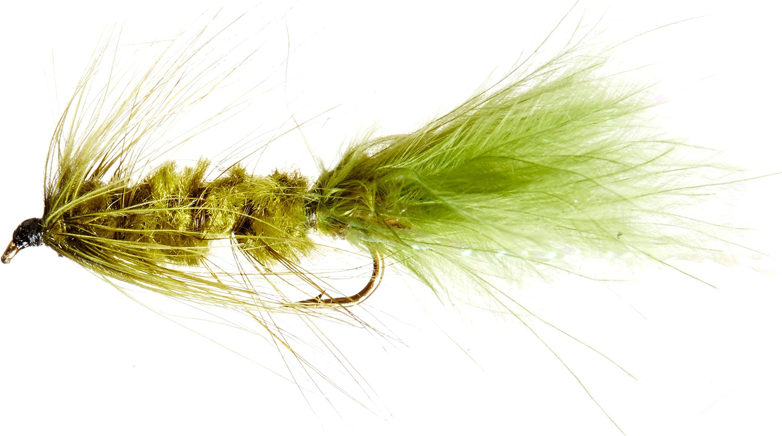 Flies DirectWooly Bugger Olive Assortment 1 Dozen Trout Fishing Flies, Pack of 12
