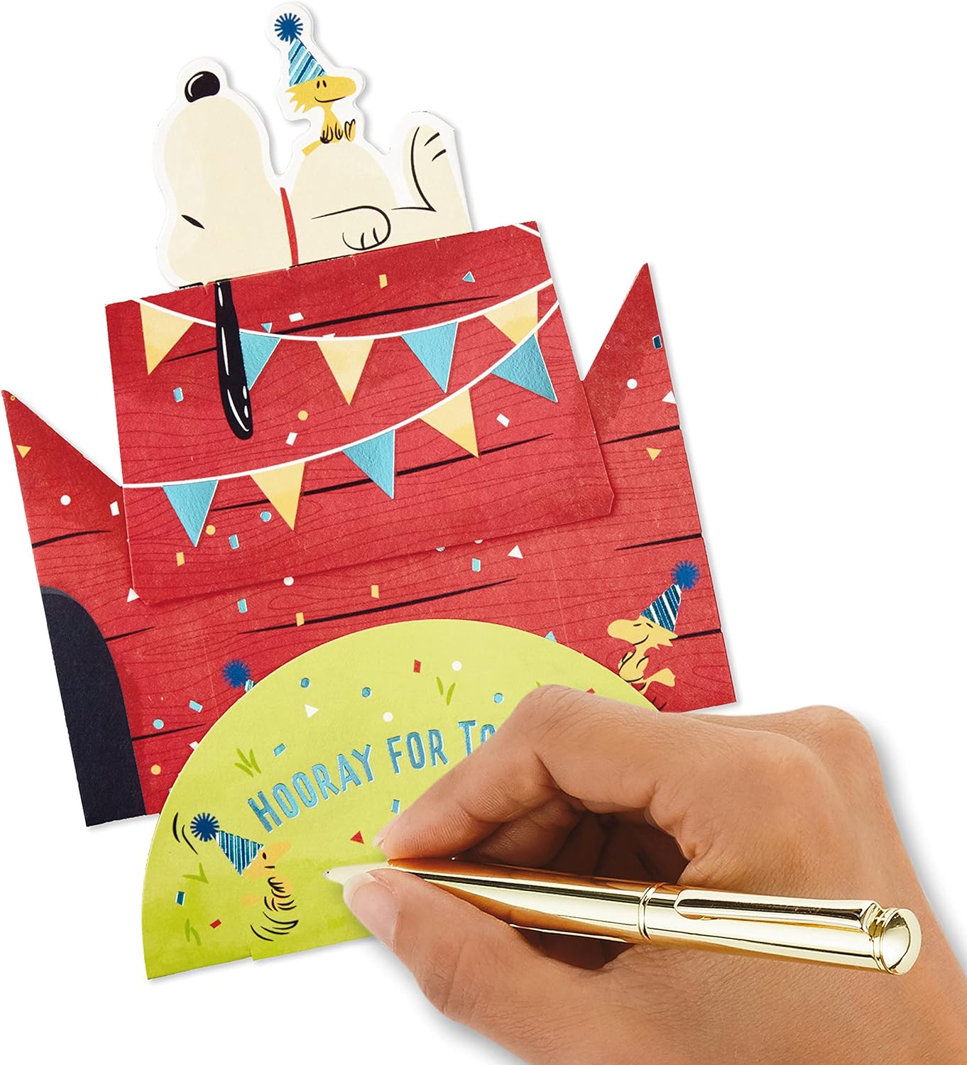 Hallmark Paper Wonder Peanuts Pop Up Birthday Card (Snoopy Dog House)