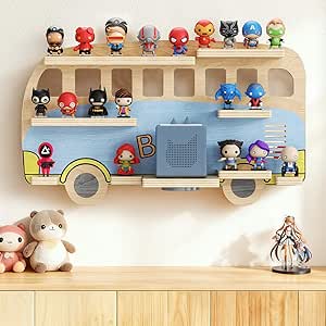 Tonie Shelf, Für 20–25 Figuren und Geschichtenboxen. Tonie-Box-Regal, Stehend Oder zur Wandmontage. Figuren-Organizer für Boxen und Spielzeug, Kinderzimmer(Puppen Nicht enthalten)