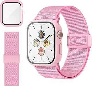 Compatible with Kids Apple Watch Band with Case 38/40/41/42/44/45mm