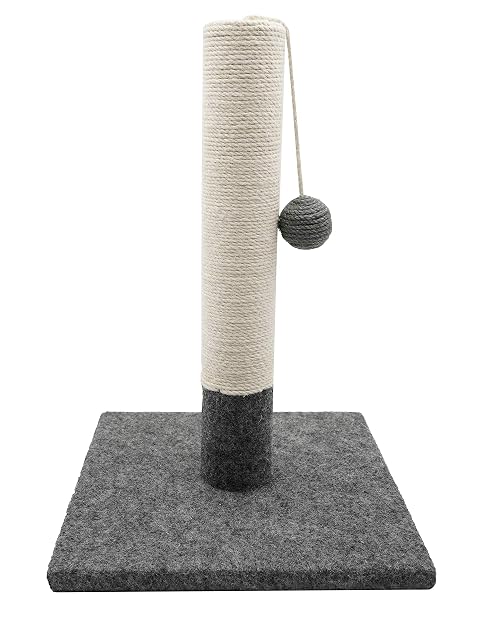 Tyrol Poste de rascador Simple, Gris y Blanco, 42 cm, 1 Unidad