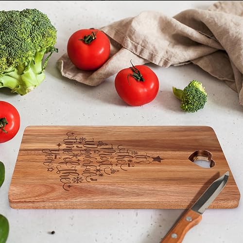 Miniatura 5 de Regalo de Navidad para ella, tabla de charcutería, tabla de cortar de madera, decoración de Navidad, plato de vacaciones, ideas de regalo para