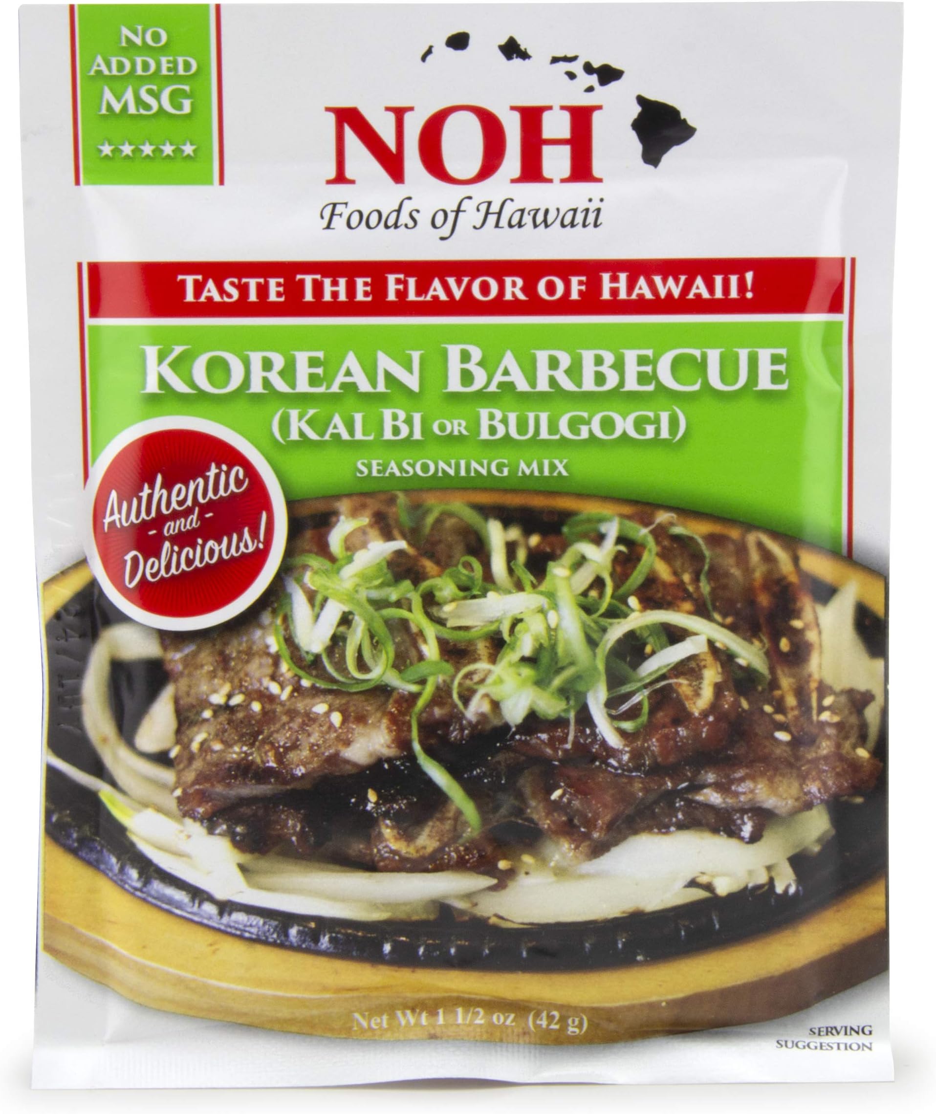 NOH Korean Barbecue (Kal Bi), 1.5Ounce Packet, (Pack of