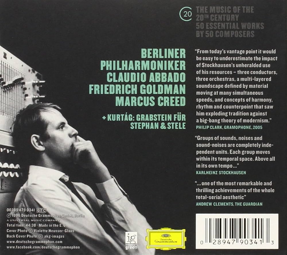 Karlheinz Stockhausen, Gyorgy Kurtag, Claudio Abbado, Friedrich